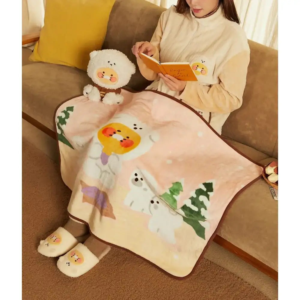 Kakao Friends - Choonsik Fluffy Friends Polyester Blanket - Kakao Friends - Blanket - Harumio