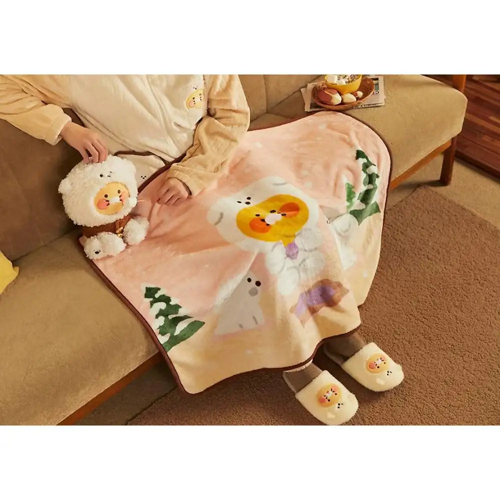 Kakao Friends - Choonsik Fluffy Friends Polyester Blanket - Kakao Friends - Blanket - Harumio
