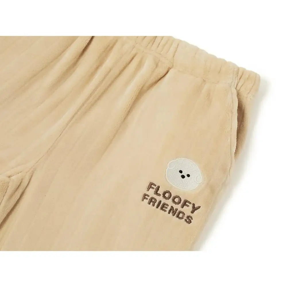 Kakao Friends - Floofy Friends Choonsik Zip-up Fleece Pajamas Set - Kakao Friends - Pajama Set - Harumio