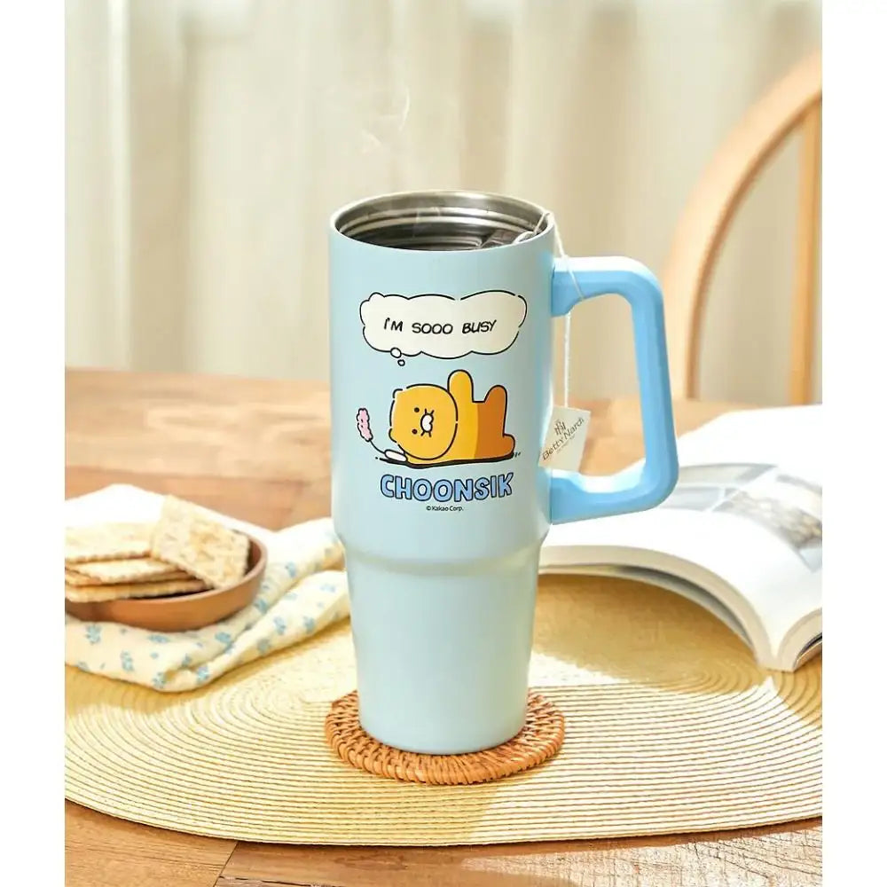 Kakao Friends - Choonsik Cartoon Blue Handle Tumbler 887ml - Kakao Friends - Tumbler - Harumio