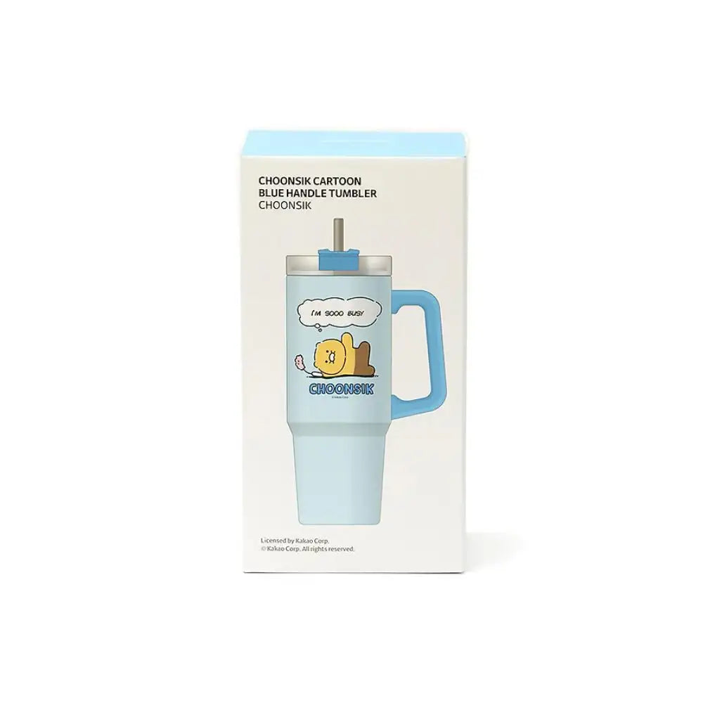 Kakao Friends - Choonsik Cartoon Blue Handle Tumbler 887ml - Kakao Friends - Tumbler - Harumio