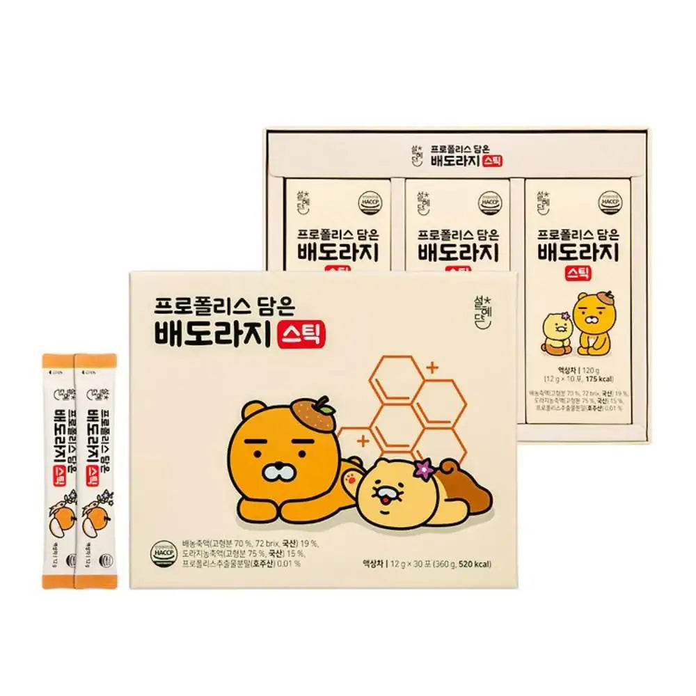 Seol Hye-dam x Kakao Friends - Ryan & Choonsik Propolis Pear Doraj Stick - Kakao Friends - Supplements - Harumio