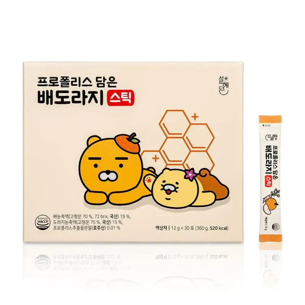 Seol Hye-dam x Kakao Friends - Ryan & Choonsik Propolis Pear Doraj Stick - Kakao Friends - Supplements - Harumio