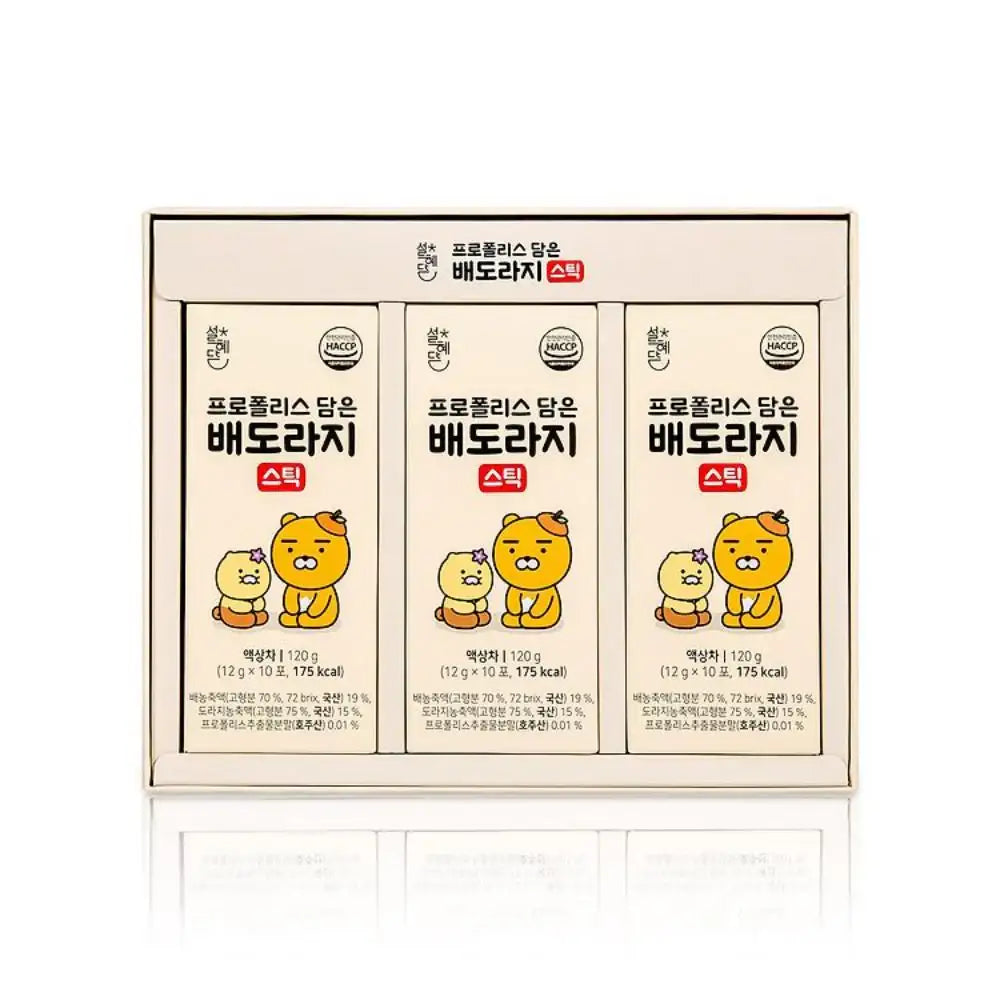 Seol Hye-dam x Kakao Friends - Ryan & Choonsik Propolis Pear Doraj Stick - Kakao Friends - Supplements - Harumio