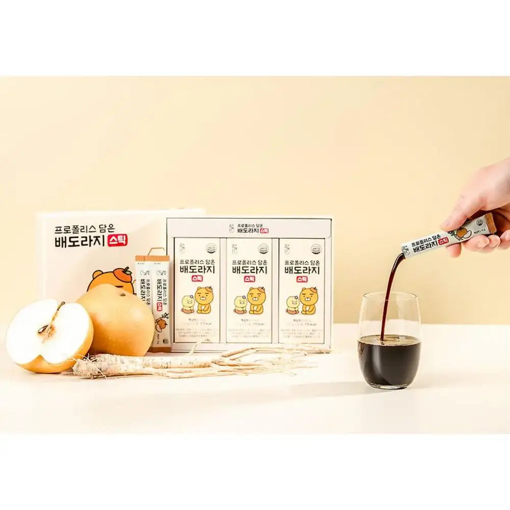 Seol Hye-dam x Kakao Friends - Ryan & Choonsik Propolis Pear Doraj Stick - Kakao Friends - Supplements - Harumio