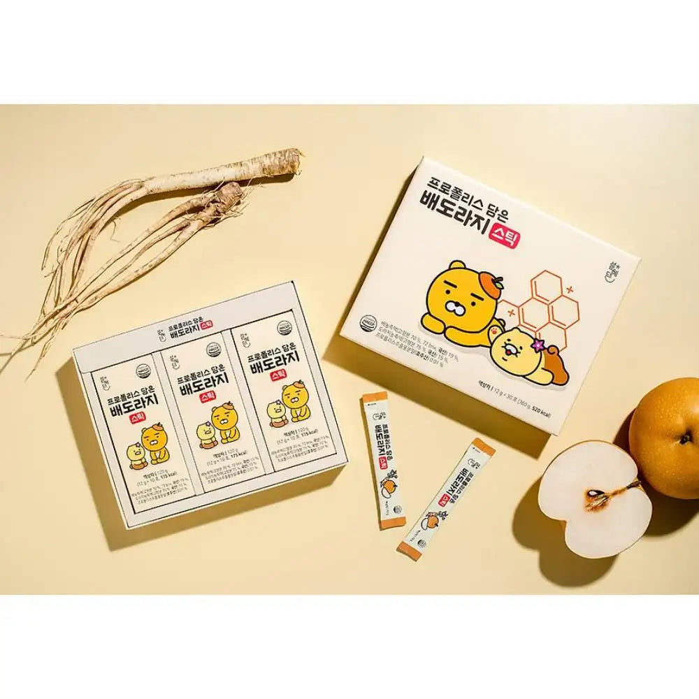 Seol Hye-dam x Kakao Friends - Ryan & Choonsik Propolis Pear Doraj Stick - Kakao Friends - Supplements - Harumio