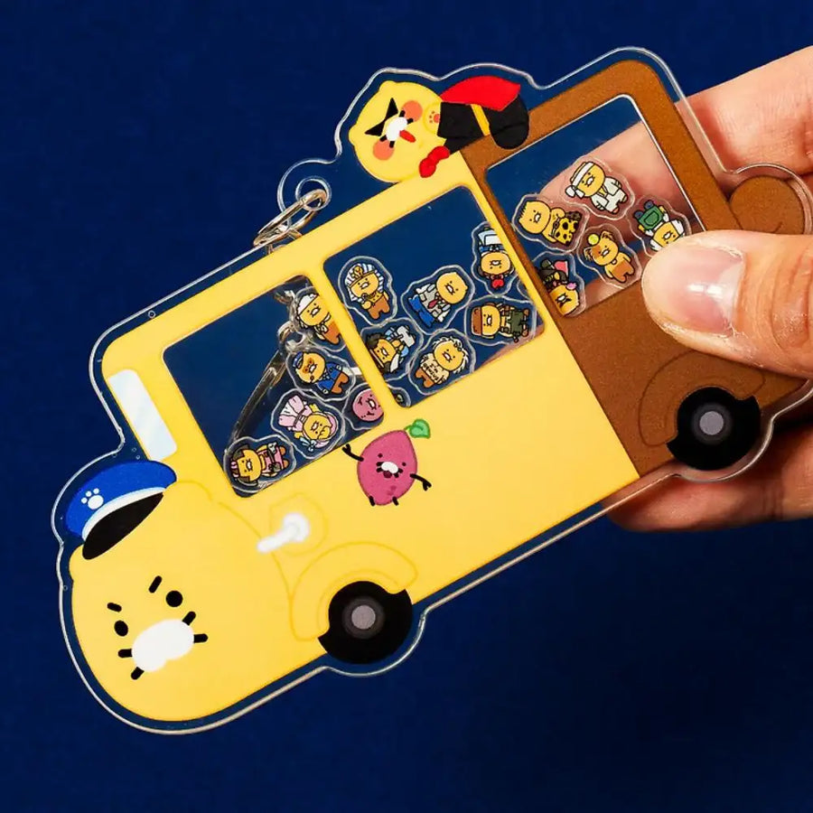 Kakao Friends - Choonsik Bus Acrylic Shaker Keyring - Kakao Friends - Acrylic Keyring - Harumio
