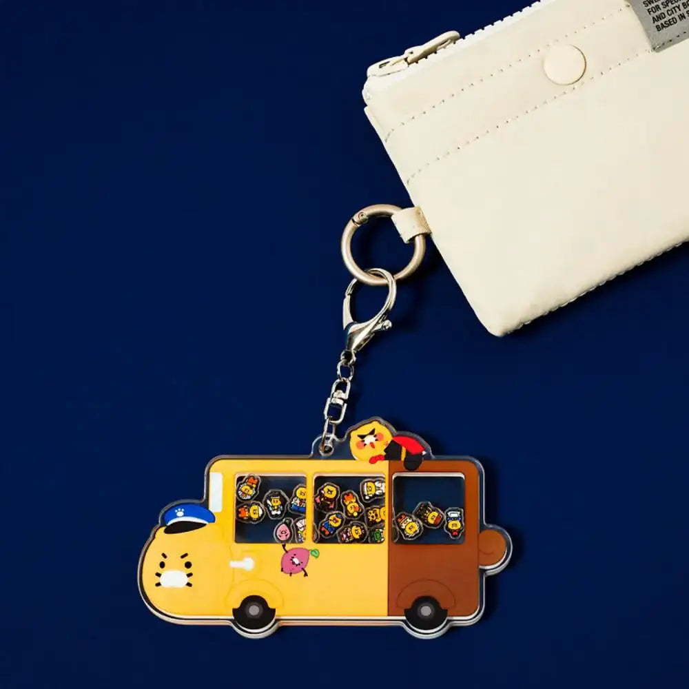Kakao Friends - Choonsik Bus Acrylic Shaker Keyring - Kakao Friends - Acrylic Keyring - Harumio