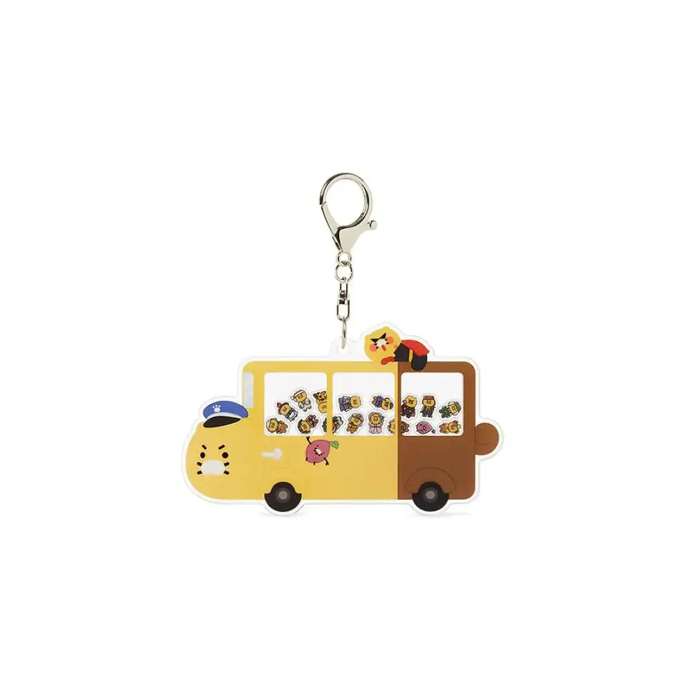 Kakao Friends - Choonsik Bus Acrylic Shaker Keyring - Kakao Friends - Acrylic Keyring - Harumio