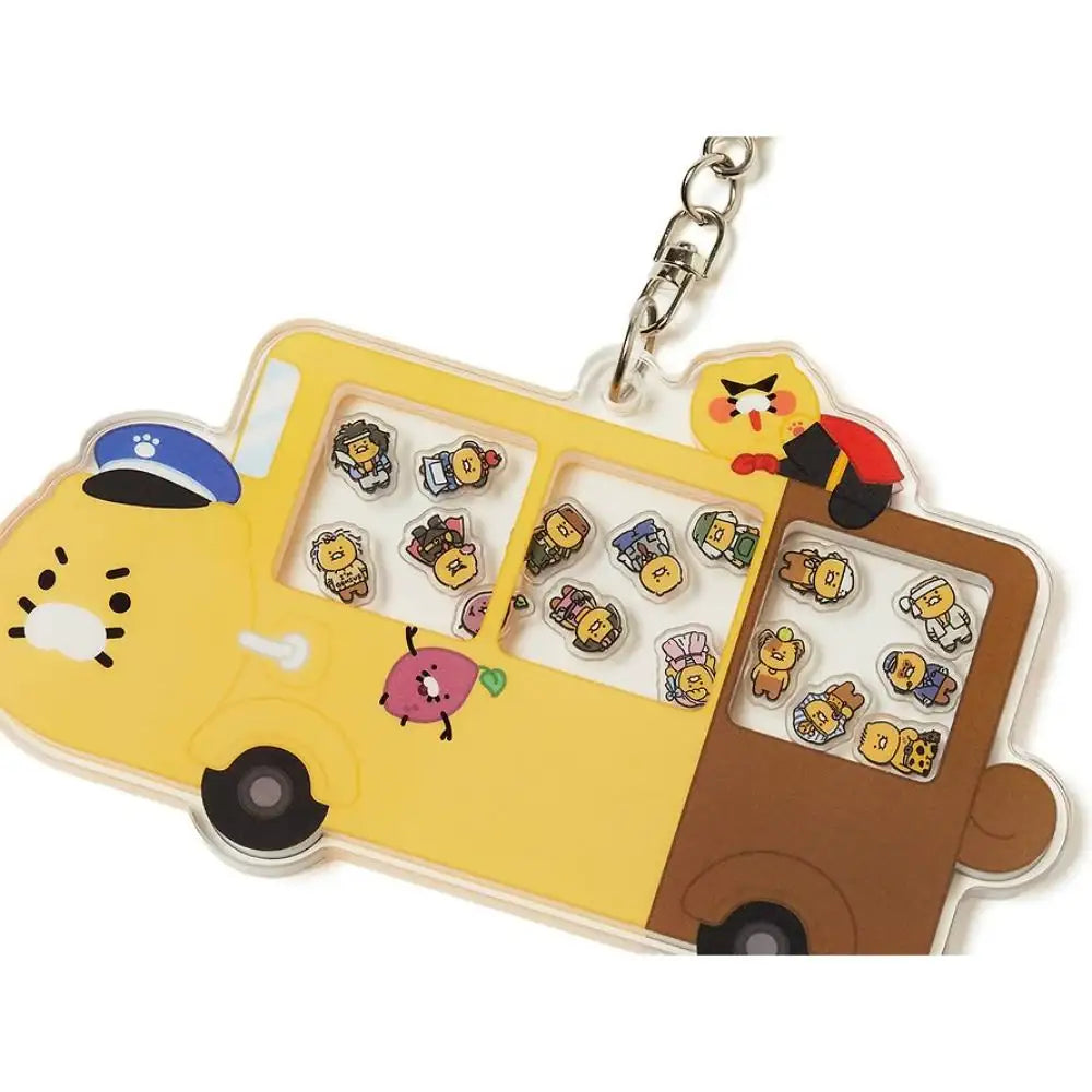Kakao Friends - Choonsik Bus Acrylic Shaker Keyring - Kakao Friends - Acrylic Keyring - Harumio