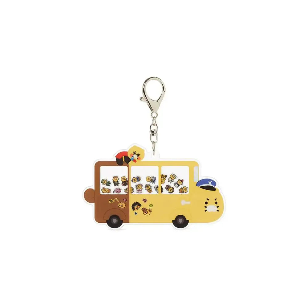 Kakao Friends - Choonsik Bus Acrylic Shaker Keyring - Kakao Friends - Acrylic Keyring - Harumio