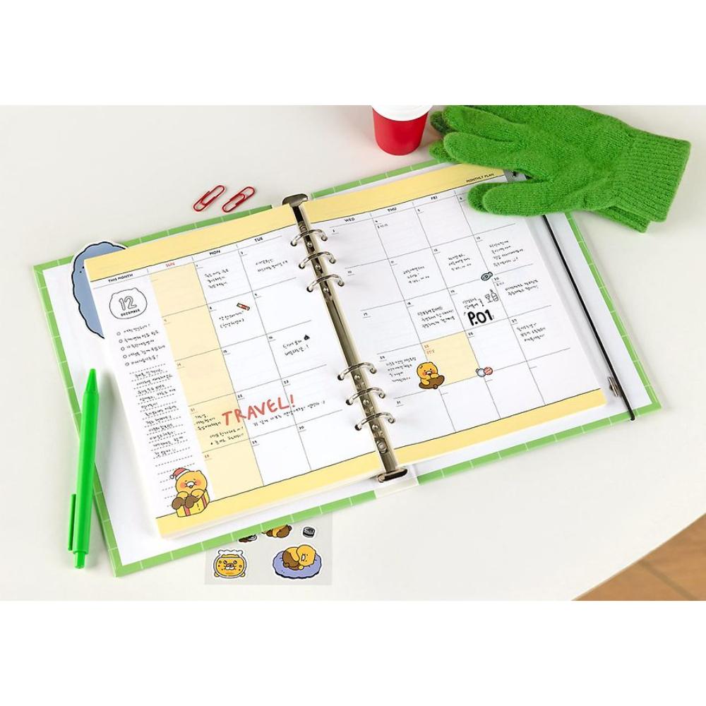 Kakao Friends - Choonsik Ordinary 2025 A5 Binder 6-Round Diary - Kakao Friends - Diary - Harumio