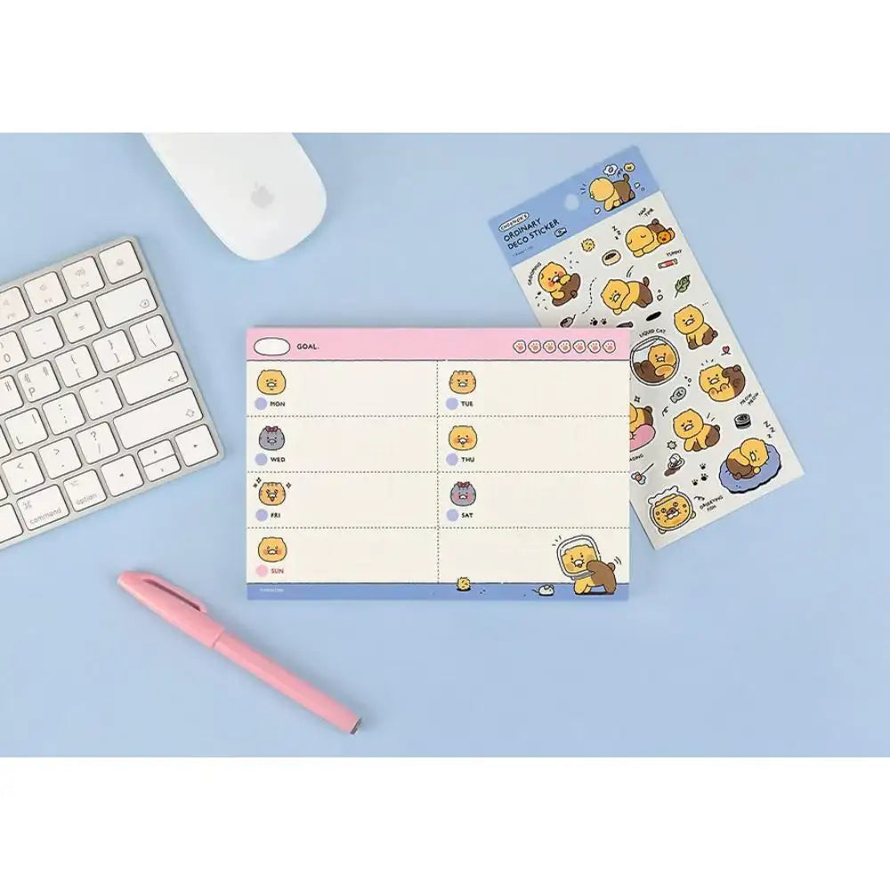 Kakao Friends - Choonsik Ordinary Planner Pad - Kakao Friends - Planner - Harumio