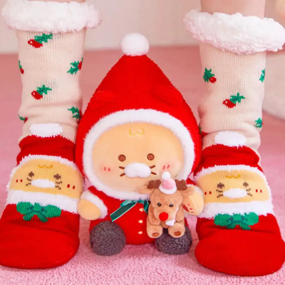 Kakao Friends - Baby Choonsik Merry Choon Christmas Sleep Socks - Kakao Friends - Socks - Harumio
