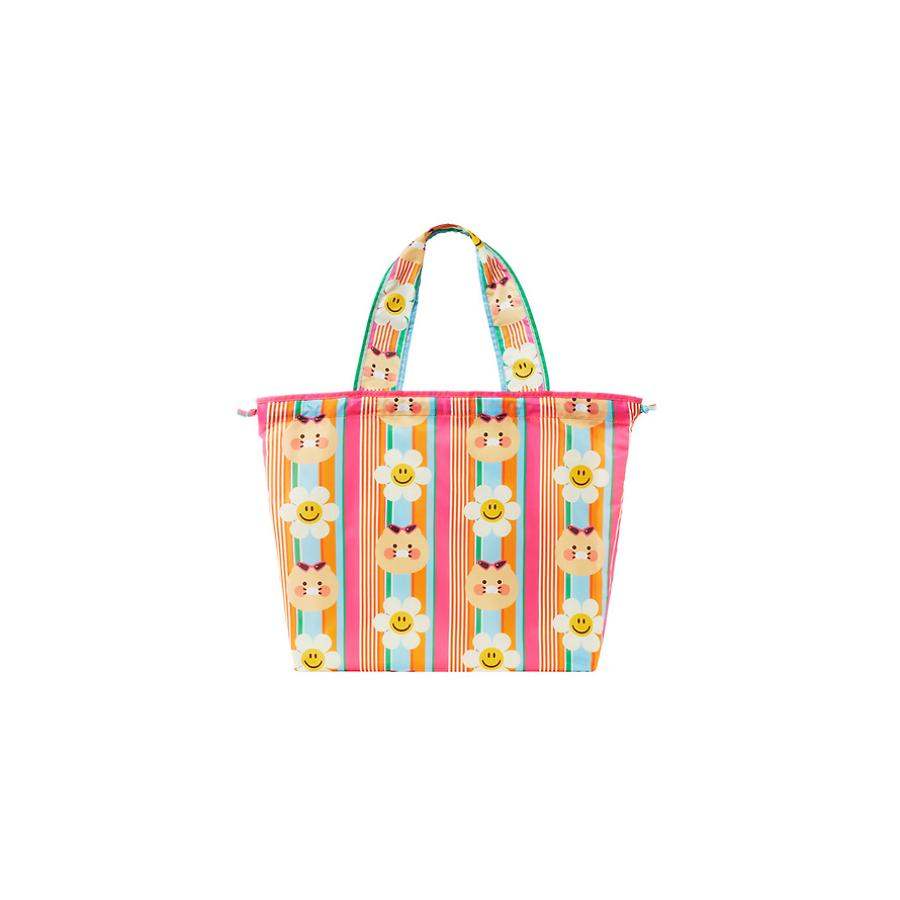 Wiggle Wiggle x Kakao Friends - Choonsik Pocket Shopping Basket (Stripe) - Wiggle Wiggle x Kakao Friends - shopping bag - Harumio