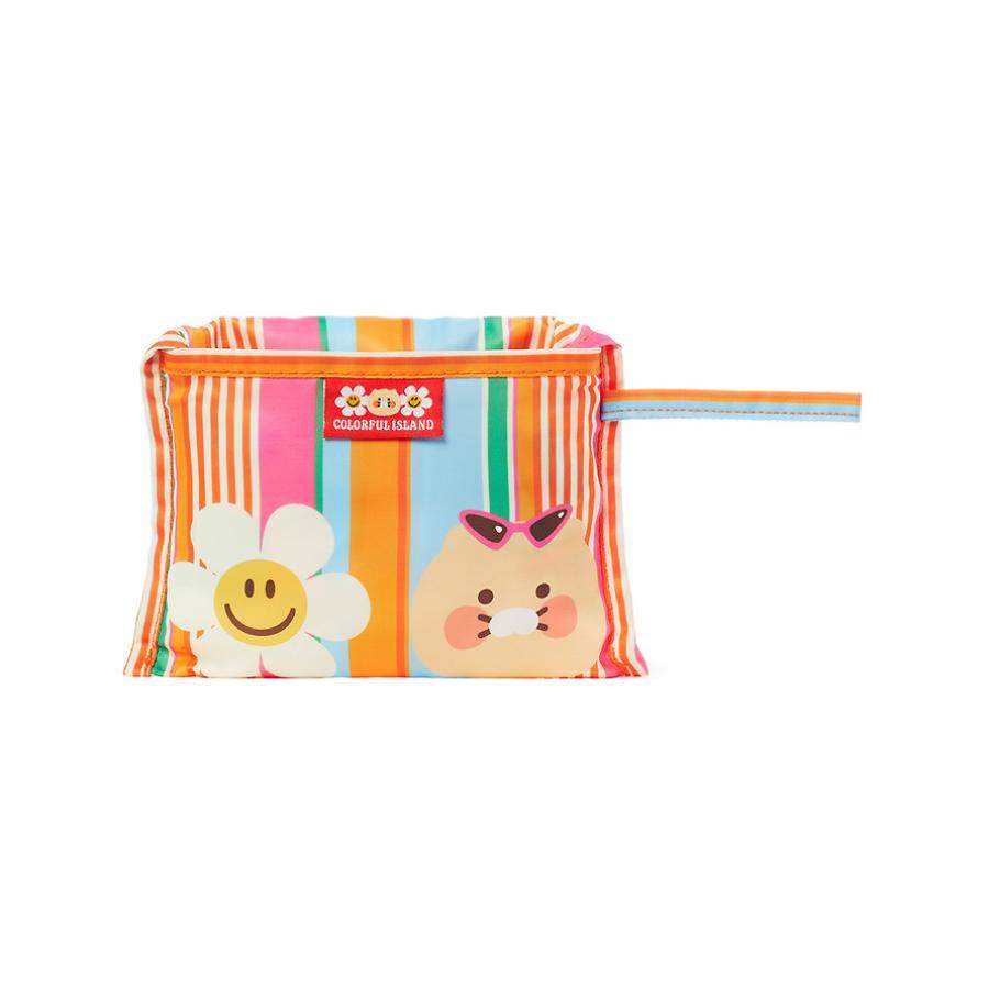 Wiggle Wiggle x Kakao Friends - Choonsik Pocket Shopping Basket (Stripe) - Wiggle Wiggle x Kakao Friends - shopping bag - Harumio