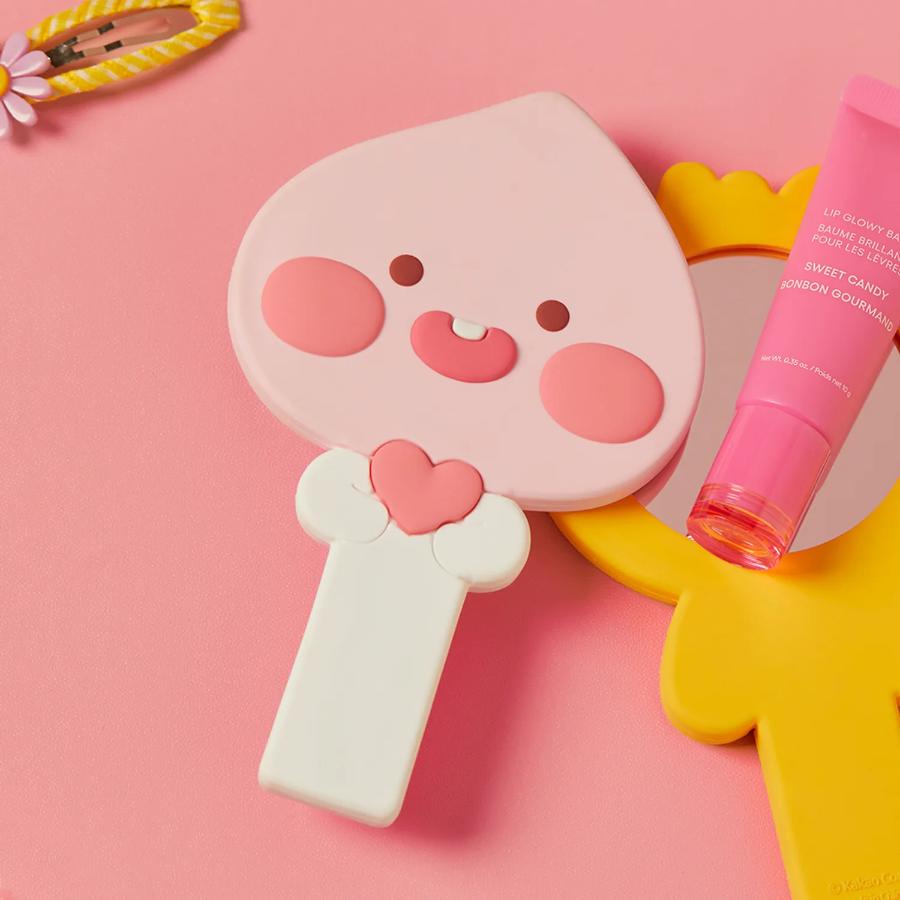 Kakao Friends - Little Apeach Face Mini Hand Mirror
