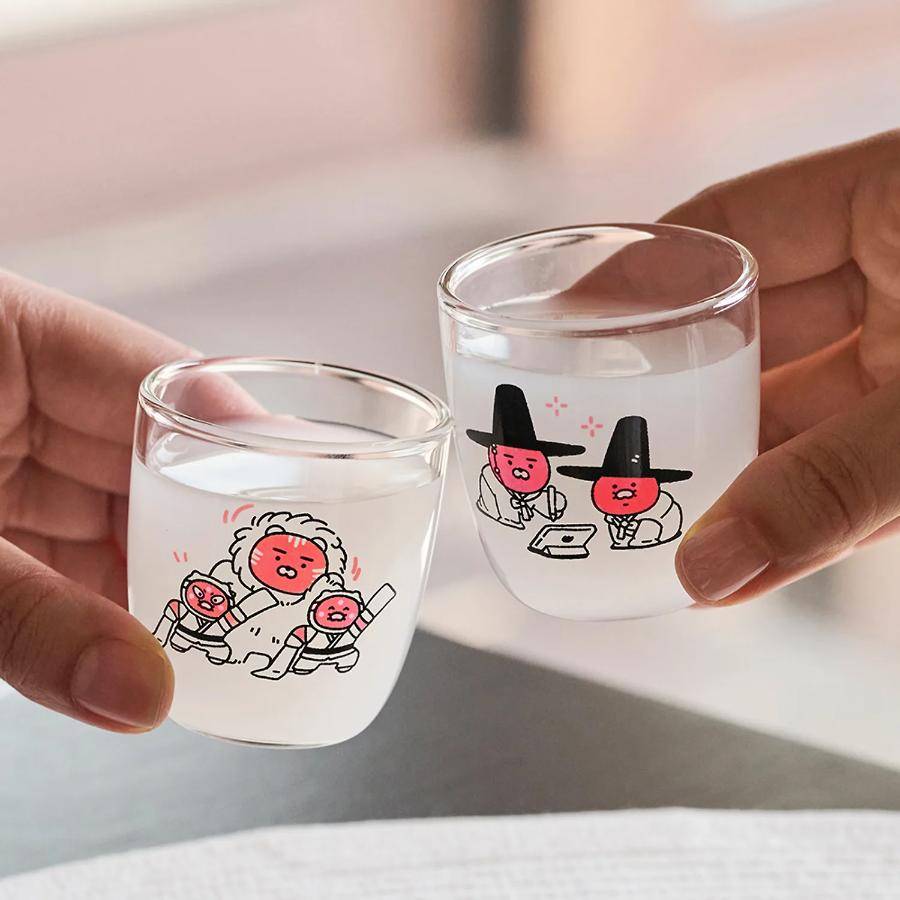 Kakao Friends - Yeonnal Yetchoon Ryan & Choonsik Color-Changing Cup 3-Piece Set
