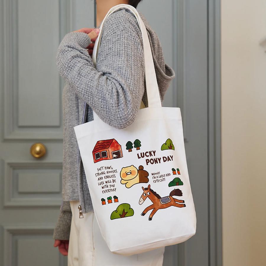 Kakao Friends - Lucky Pony Day Ivory Eco Bag (Choonsik)