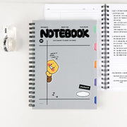 Kakao Friends - Monotone PP Cover Spring Notebook (Choonsik)