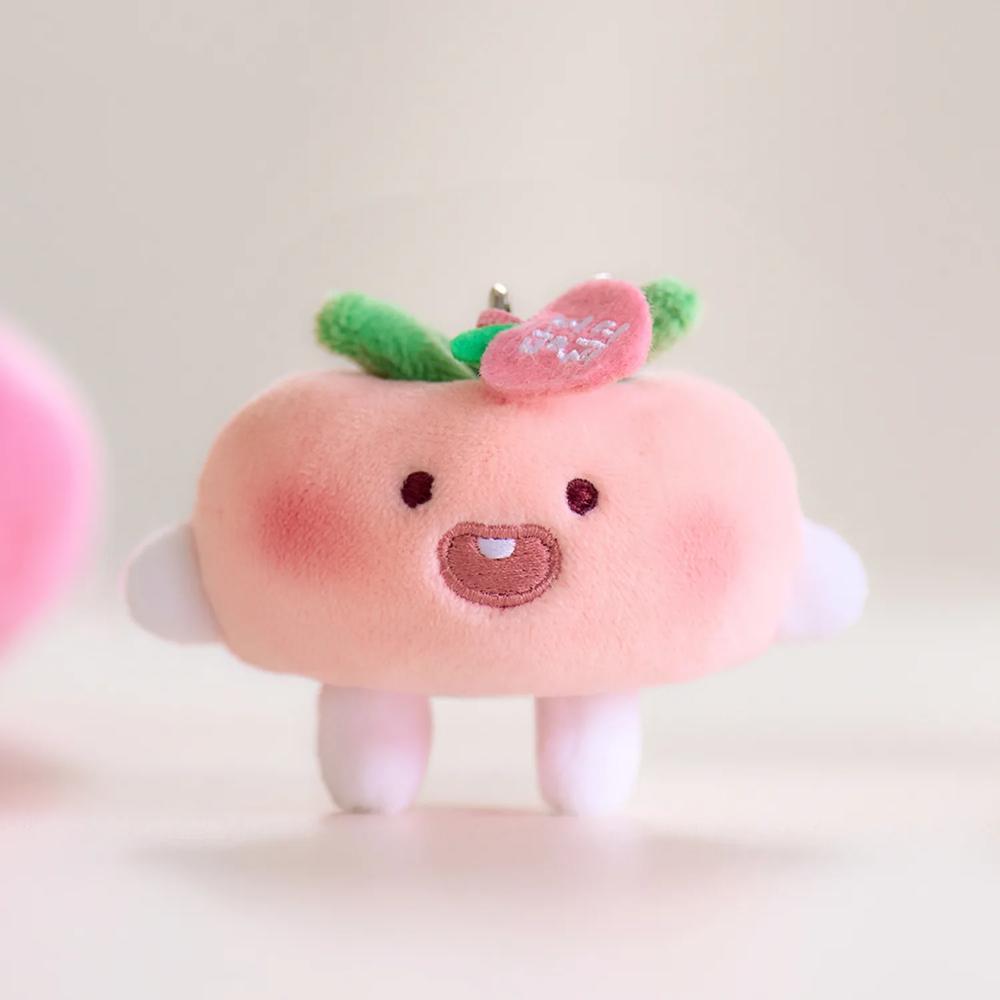 Kakao Friends - Peach Fresh Flat Peach Doll Keyring (Little Apeach)