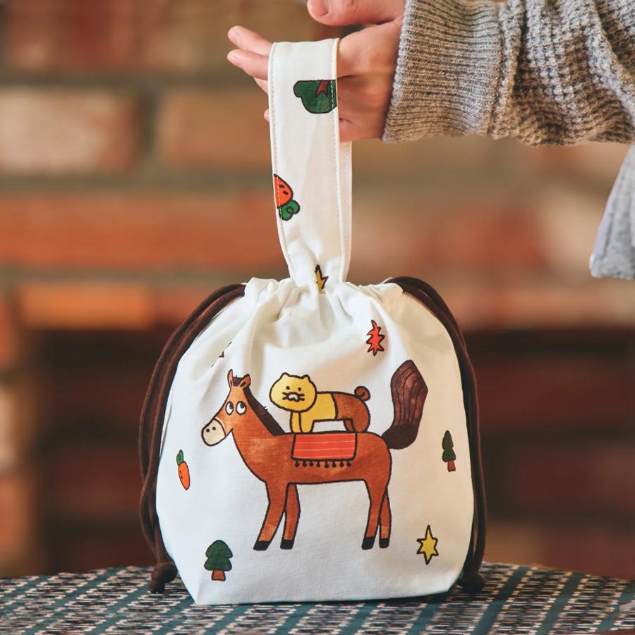 Kakao Friends - Lucky Pony Day Handle Pouch Bag (Choonsik)