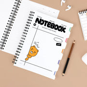 Kakao Friends - Monotone PP Cover Spring Notebook (Ryan)
