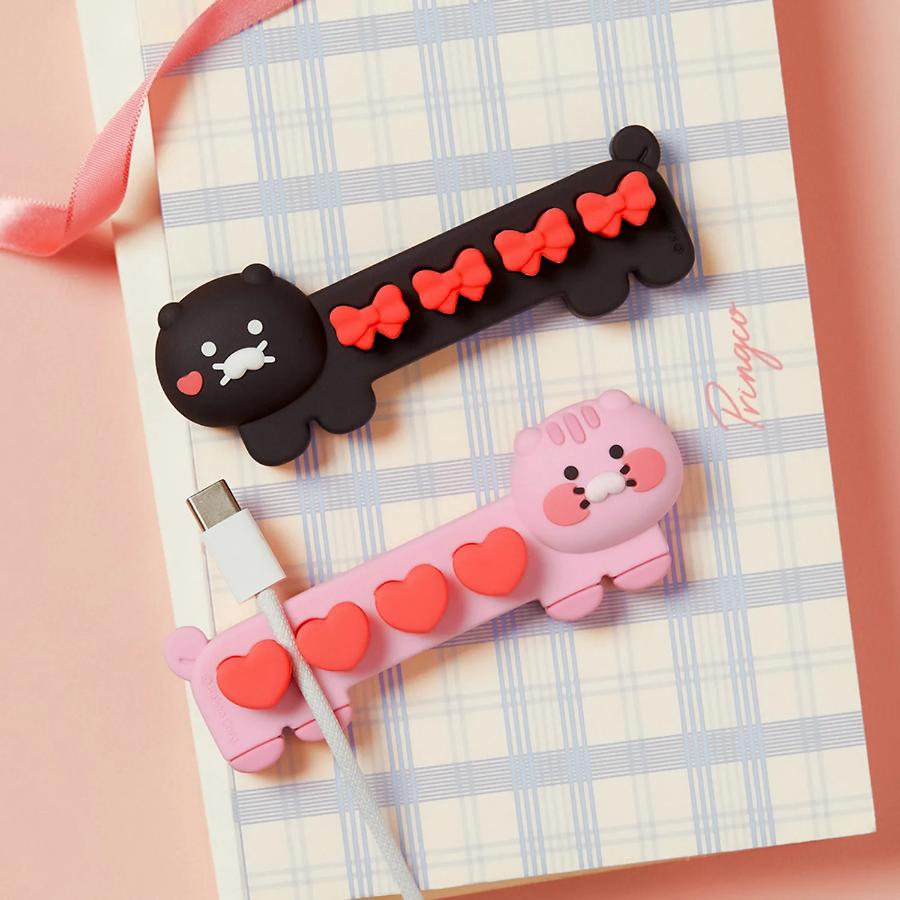 Kakao Friends - Black Choon Cable Holder 2-Piece Set (Choonsik)