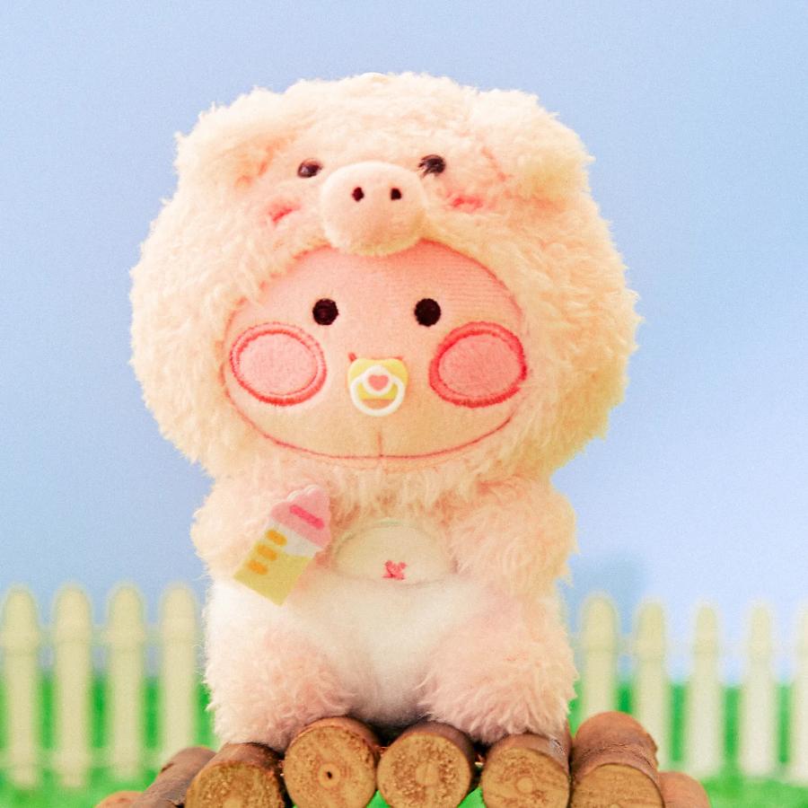 Kakao Friends - FRIENDZOO Pig Doll Keyring (Little Apeach)