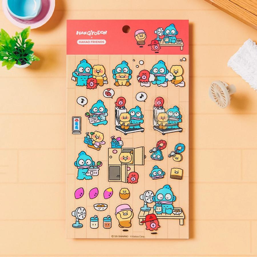 HANGYODON X Kakao Friends - Choonsik Transparent Sticker (Red)