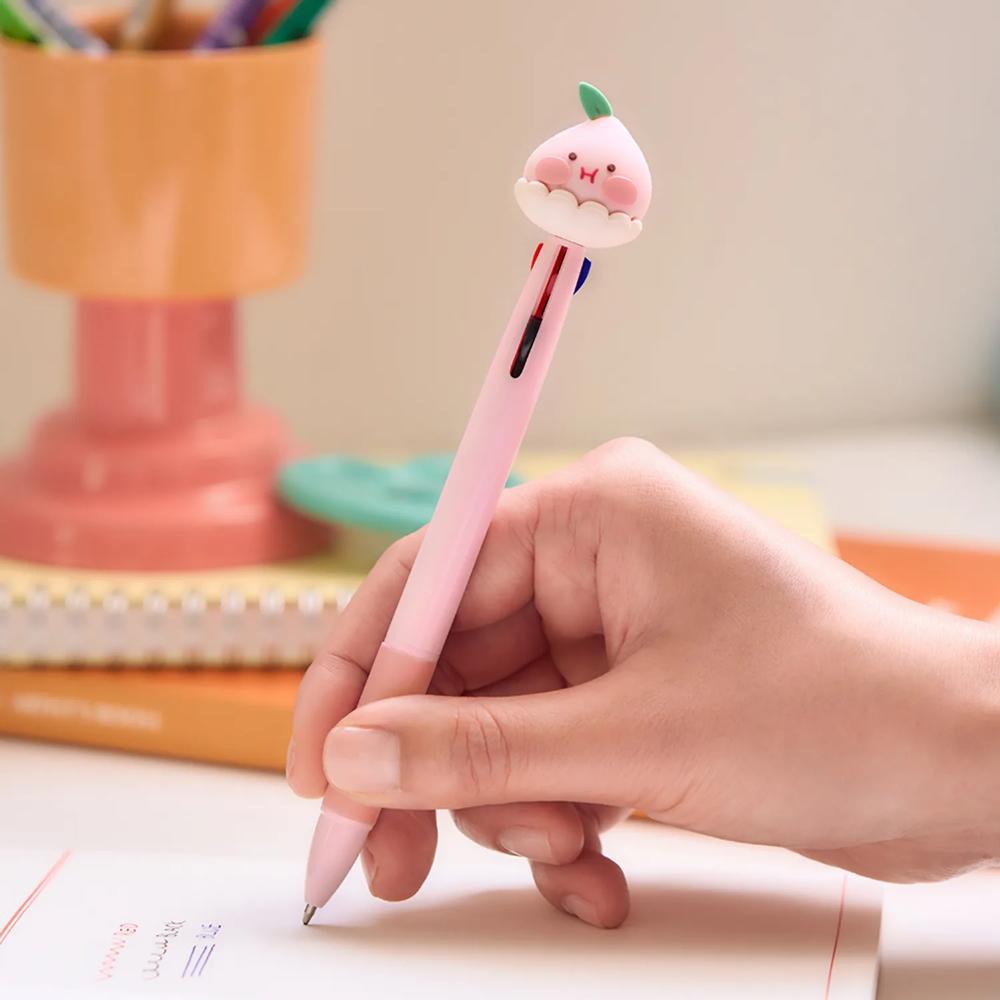 Kakao Friends - Peach Fresh 3-Color Ballpoint Pen (Little Apeach)