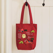 Kakao Friends - Lucky Pony Day Choonsik Burgundy Eco Bag