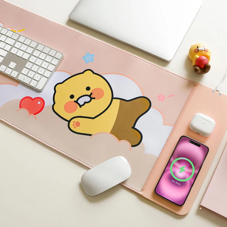 Kakao Friends - Choonsik Wireless Charging Desk Pad (Pink)