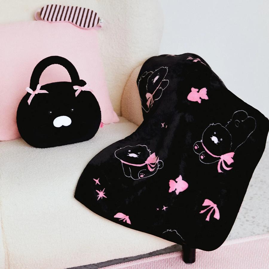 Kakao Friends - Black Choon Pouch Knee Blanket (Choonsik)
