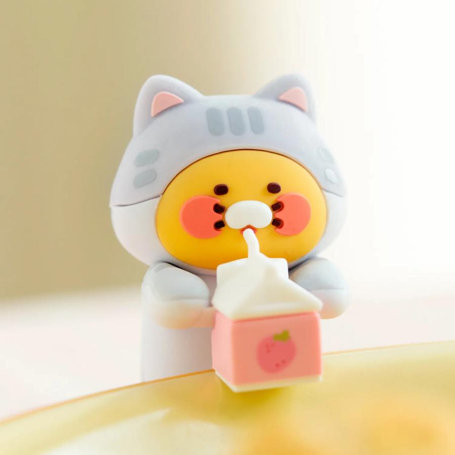 Kakao Friends - Nyangnyang Strawberry Milk Mini Deco Figure (Choonsik)