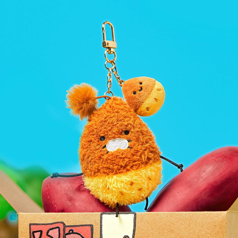 Kakao Friends - Choonguma Bamguma Mini Fluffy Doll Keyring