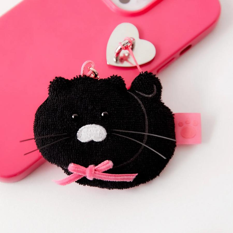 Kakao Friends - Black Choon Mobile Phone Cleaner Strap (Choonsik)