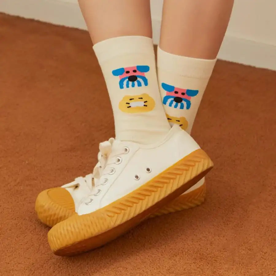 Daye Kim x Kakao Friends - Choonsik Ivory Socks - Daye Kim x Kakao Friends - Socks - Harumio
