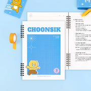 Kakao Friends - Vivid Hardcover Grid Spring Notebook (Ryan)