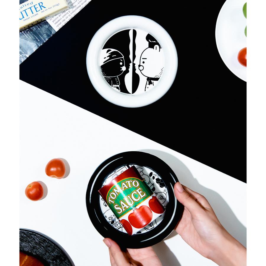 Black and White Chef x Kakao Friends - Ryan & Choonsik Plate 2-Piece Set
