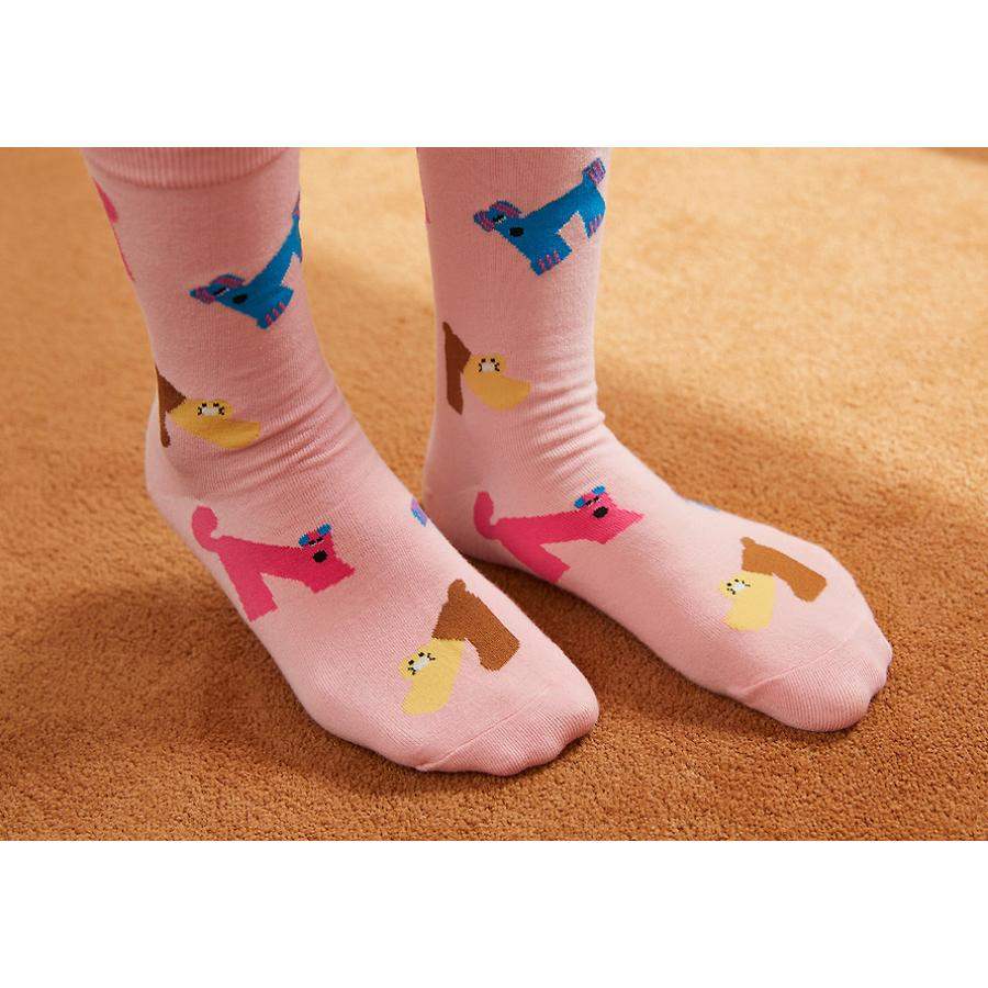 Daye Kim x Kakao Friends - Choonsik Pink Socks - Daye Kim x Kakao Friends - Socks - Harumio