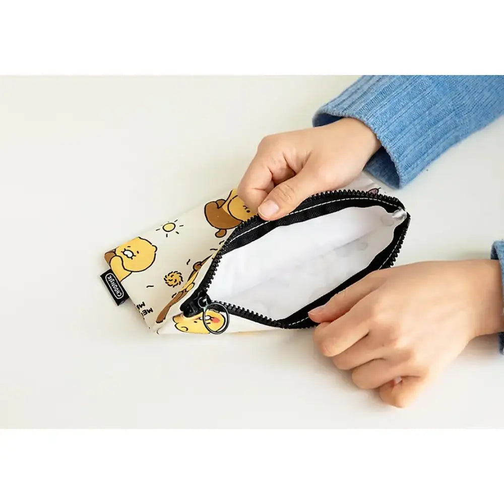 Kakao Friends - Choonsik Ordinary Pattern Flat Pouch - Kakao Friends - Pouches - Harumio