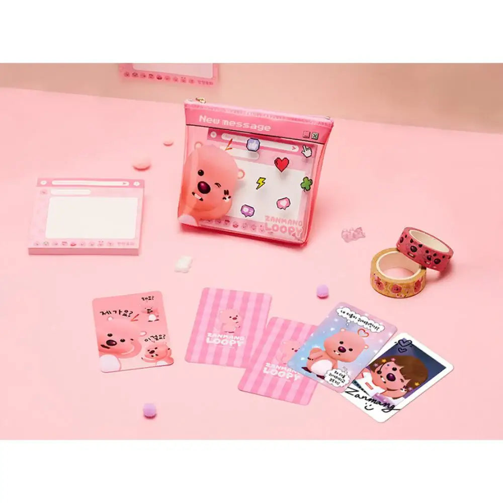 Kakao Friends x Zanmang Loopy - PVC Pouch & Note Set - Kakao Friends - Note set - Harumio