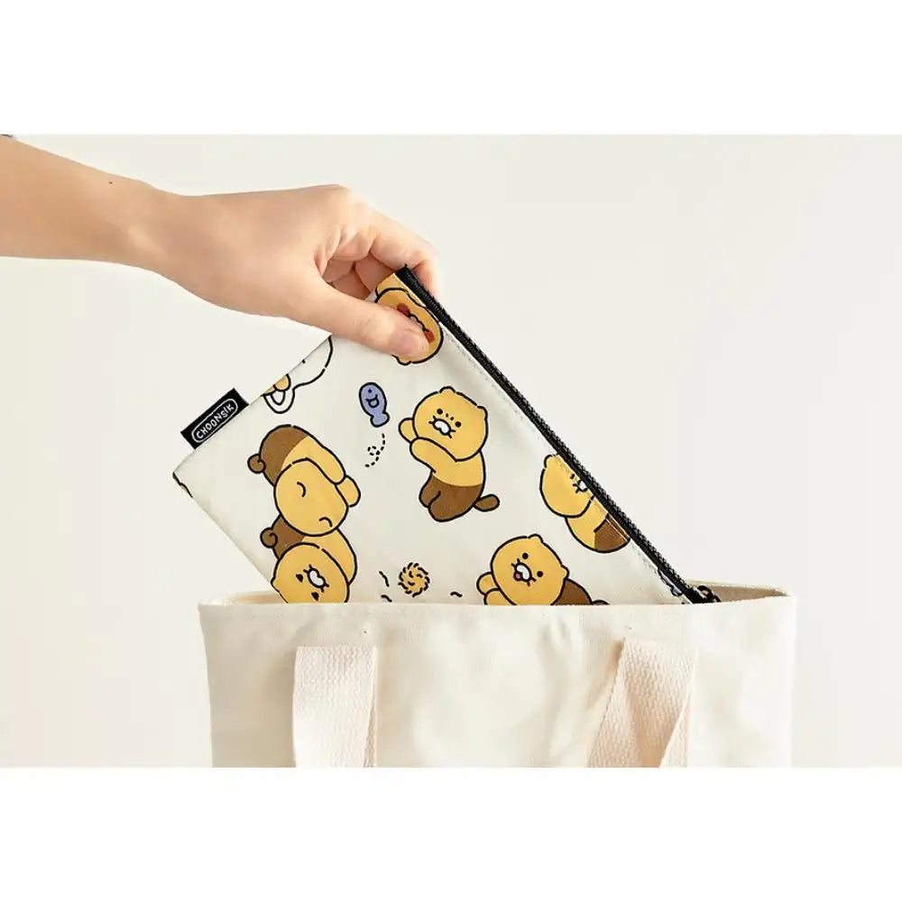 Kakao Friends - Choonsik Ordinary Pattern Flat Pouch - Kakao Friends - Pouches - Harumio