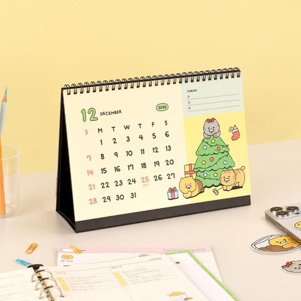 Kakao Friends - Choonsik 2025 Basic Desk Calendar - Kakao Friends - Desk Calendar - Harumio