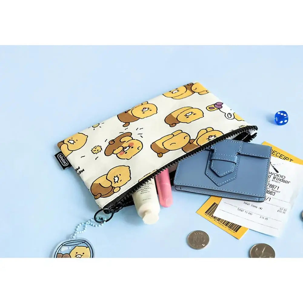 Kakao Friends - Choonsik Ordinary Pattern Flat Pouch - Kakao Friends - Pouches - Harumio