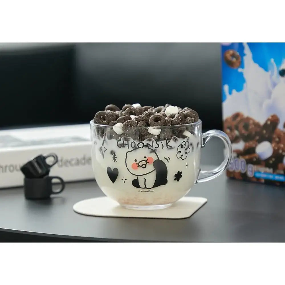 Kakao Friends - Doodle Doodle Choonsik Cereal Glass Bowl - Kakao Friends - Cereal Bowl - Harumio