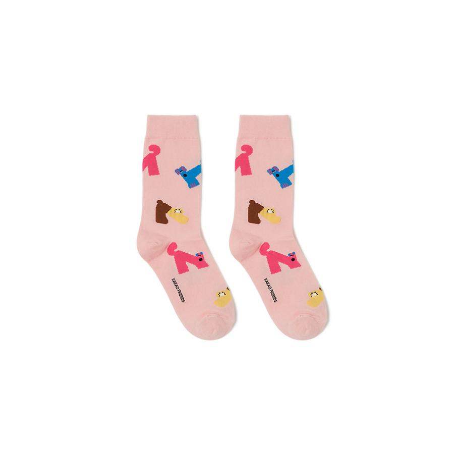 Daye Kim x Kakao Friends - Choonsik Pink Socks - Daye Kim x Kakao Friends - Socks - Harumio