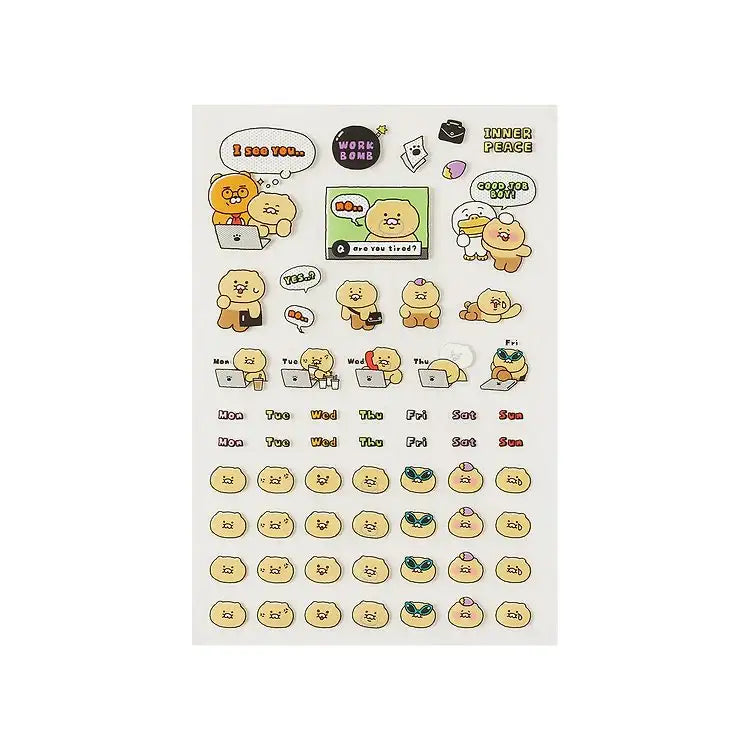 Kakao Friends - Ryan & Choonsik Office Deco Sticker - Kakao Friends - Home & Living, Accessories - Harumio