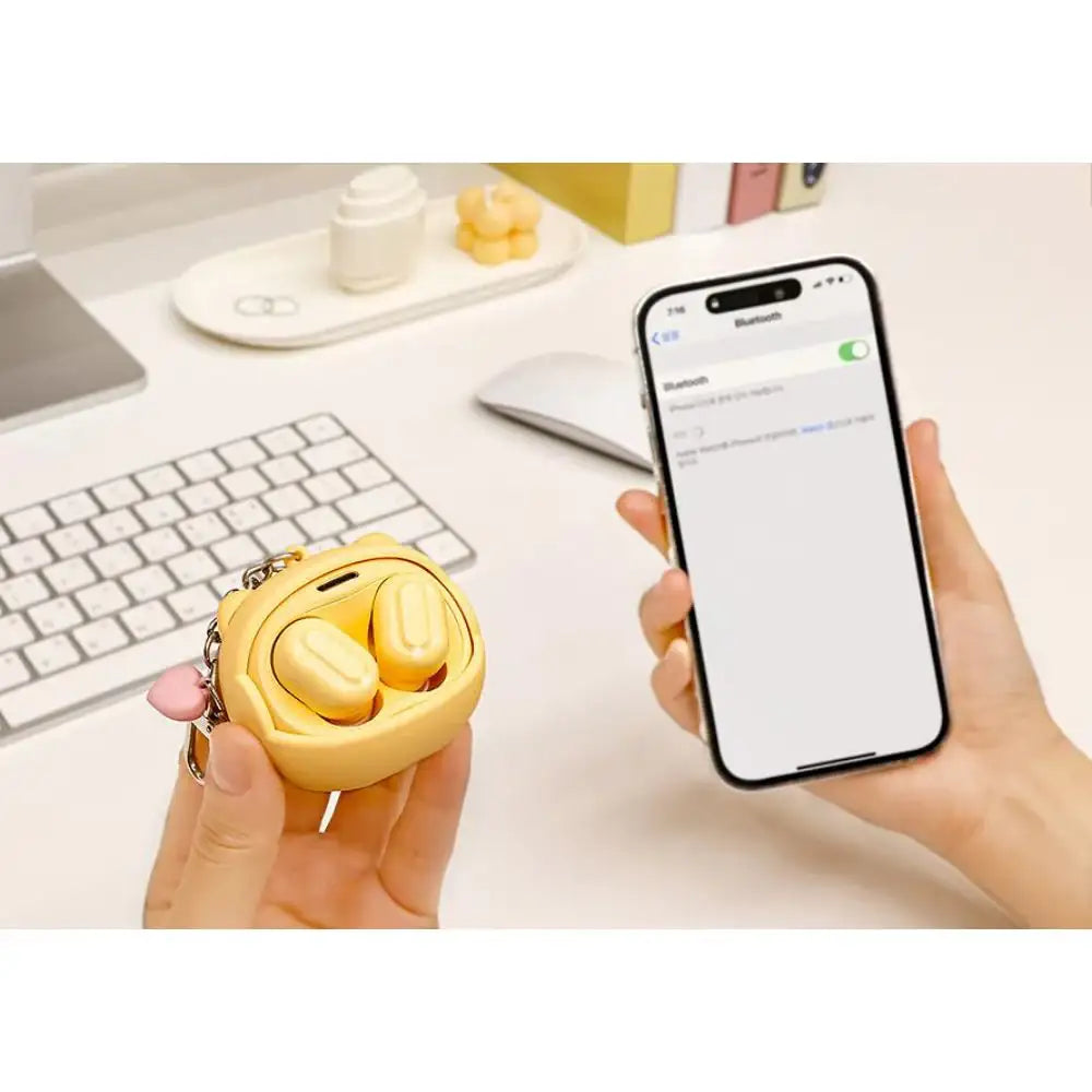 Kakao Friends - Choonsik Face Moving Wireless Earphones Keyring - Kakao Friends - Earphones - Harumio